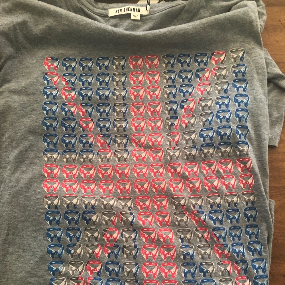 Ben Sherman uk flag gray graphic t xxl